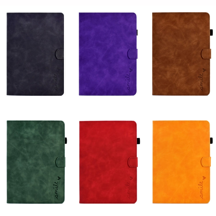 For Amazon Kindle Youth Version 2022 Embossed Smile Flip Tablet Leather Smart Case(Brown) - Amazon by buy2fix | Online Shopping UK | buy2fix