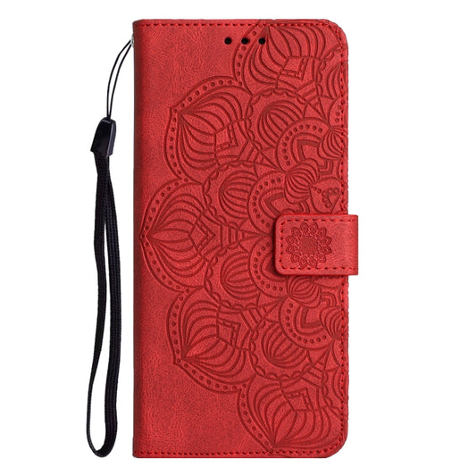 For Samsung Galaxy A34 Mandala Embossed Flip Leather Phone Case(Red) by buy2fix