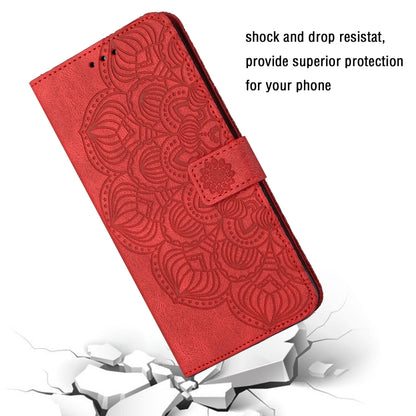 For Samsung Galaxy A34 Mandala Embossed Flip Leather Phone Case(Red) by buy2fix