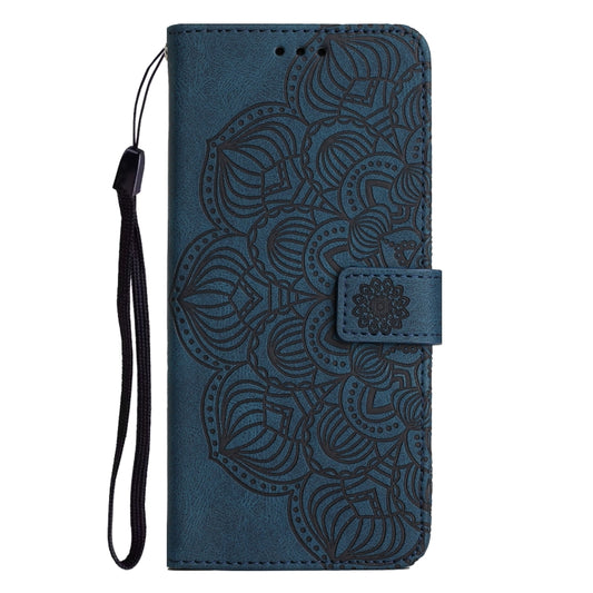 For Samsung Galaxy A54 Mandala Embossed Flip Leather Phone Case(Blue) by buy2fix