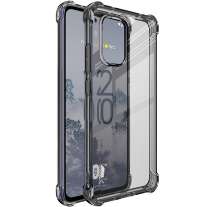 For Nokia X30 5G imak Shockproof Airbag TPU Phone Case(Transparent Black) by imak