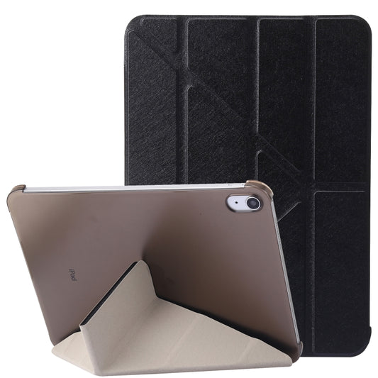 For iPad 2025 / 2022 Silk Texture Horizontal Deformation Flip Tablet Leather Case with Holder(Black) - iPad 2025 / 2022 Cases by buy2fix | Online Shopping UK | buy2fix
