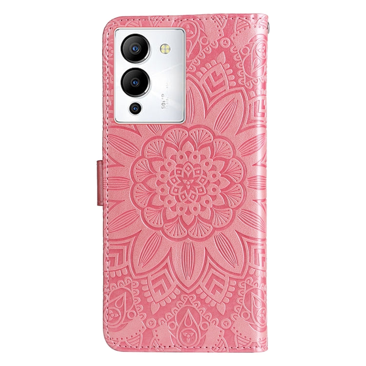 For Infinix Note 12 / G96 Embossed Sunflower Leather Phone Case(Pink) - Infinix Cases by buy2fix | Online Shopping UK | buy2fix