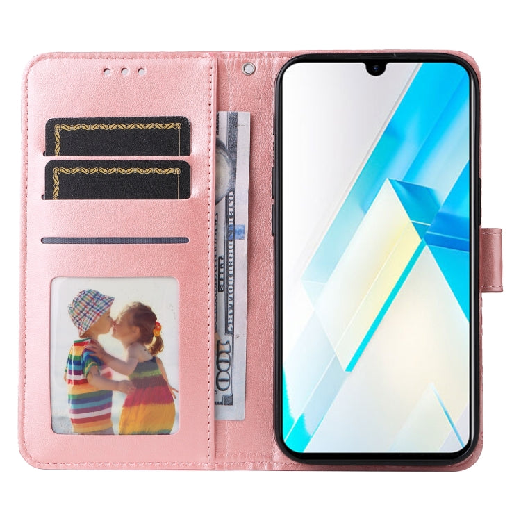 For Infinix Note 12 / G96 Embossed Sunflower Leather Phone Case(Pink) - Infinix Cases by buy2fix | Online Shopping UK | buy2fix