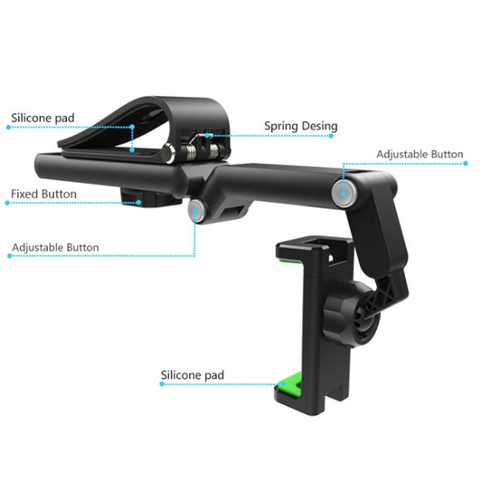 Multifunctional Car Sun Visor Rear Seat Mobile Phone Holder(Green) - Universal Car Holders by buy2fix | Online Shopping UK | buy2fix