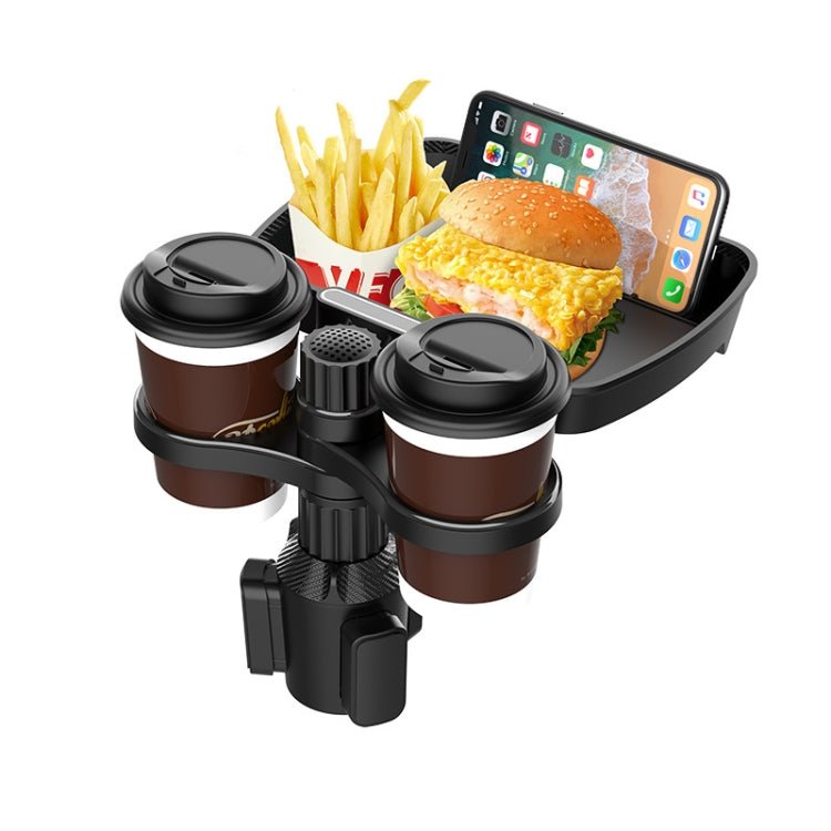 B05 Car Drink Water Cup Holder 360 Degree Rotating Dinner Plate(Black) - Car Drink Holders by buy2fix | Online Shopping UK | buy2fix