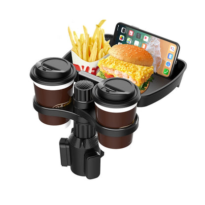 B05 Car Drink Water Cup Holder 360 Degree Rotating Dinner Plate(Black) - Car Drink Holders by buy2fix | Online Shopping UK | buy2fix