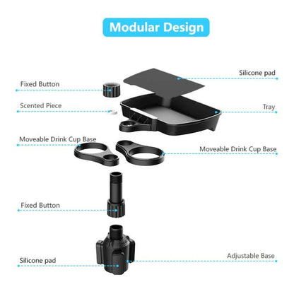 B05 Car Drink Water Cup Holder 360 Degree Rotating Dinner Plate(Black) - Car Drink Holders by buy2fix | Online Shopping UK | buy2fix