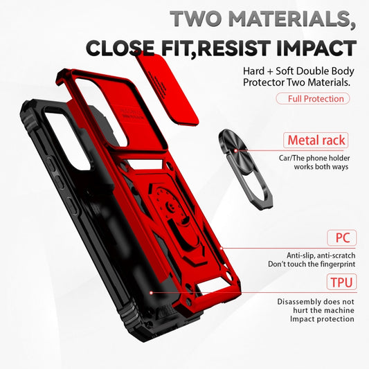 For Samsung Galaxy A54 5G Sliding Camshield Holder Phone Case(Red) by buy2fix