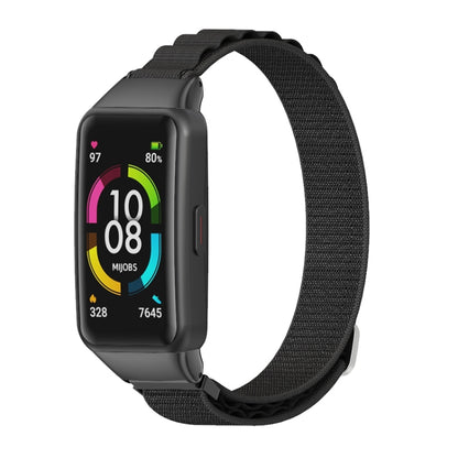 For Huawei Band 7 / 7 NFC MIJOBS Nylon Breathable Watch Band(Black) - Watch Bands by MIJOBS | Online Shopping UK | buy2fix
