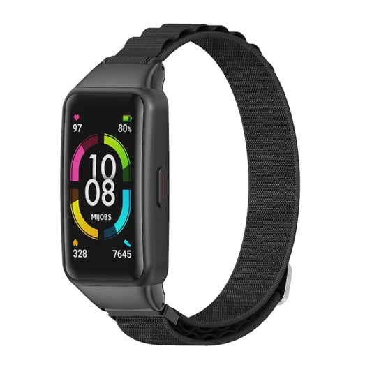 For Huawei Band 7 / 7 NFC MIJOBS Nylon Breathable Watch Band(Black) - Watch Bands by MIJOBS | Online Shopping UK | buy2fix