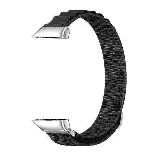 For Huawei Band 7 / 7 NFC MIJOBS Nylon Breathable Watch Band(Black Silver) - Watch Bands by MIJOBS | Online Shopping UK | buy2fix