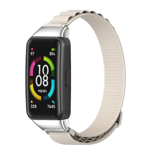 For Huawei Band 7 / 7 NFC MIJOBS Nylon Breathable Watch Band(Grey Silver) - Watch Bands by MIJOBS | Online Shopping UK | buy2fix