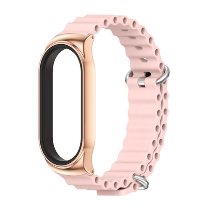 For Xiaomi Mi Band 6 / 5 / 4 / 3 MIJOBS CS Marine Silicone Breathable Watch Band(Pink Rose Gold) - Watch Bands by MIJOBS | Online Shopping UK | buy2fix