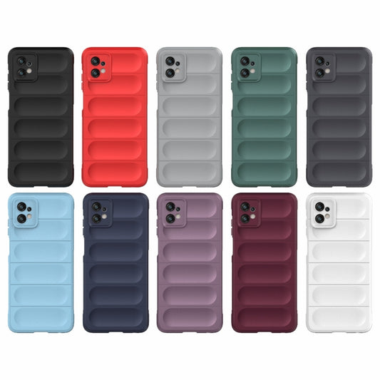 For Motorola Moto G32 Magic Shield TPU + Flannel Phone Case(Light Blue) - Motorola Cases by buy2fix | Online Shopping UK | buy2fix