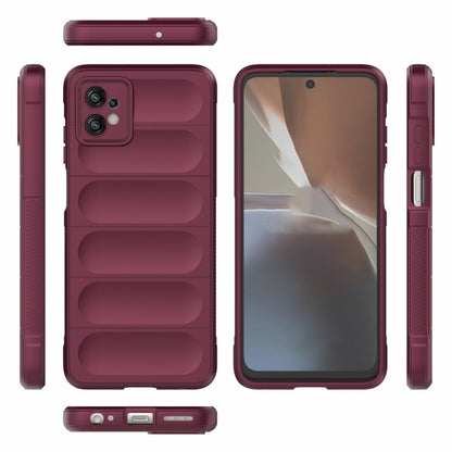 For Motorola Moto G32 Magic Shield TPU + Flannel Phone Case(Black) - Motorola Cases by buy2fix | Online Shopping UK | buy2fix