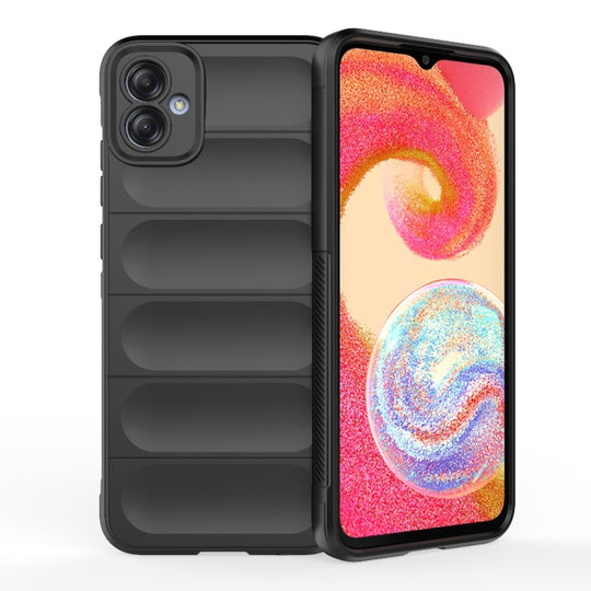 For Samsung Galaxy A04e 4G Magic Shield TPU + Flannel Phone Case(Black)