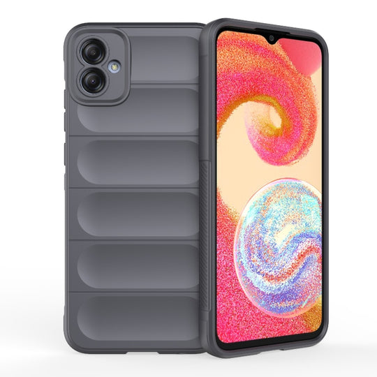 For Samsung Galaxy A04e 4G Magic Shield TPU + Flannel Phone Case(Dark Grey)