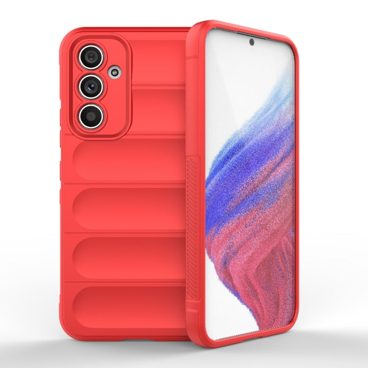 For Samsung Galaxy A54 5G Magic Shield TPU + Flannel Phone Case(Red) by buy2fix