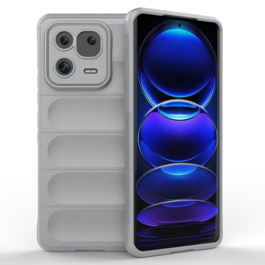 For Xiaomi 13 Pro 5G Magic Shield TPU + Flannel Phone Case(Grey) - Xiaomi Cases by buy2fix | Online Shopping UK | buy2fix