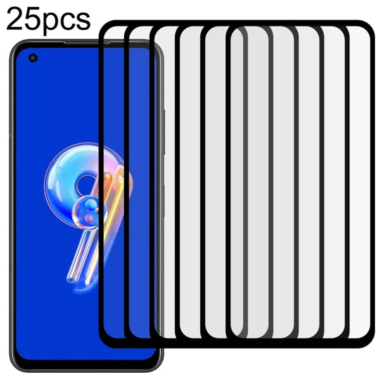 For Asus Zenfone 9 25pcs Full Glue Full Screen Tempered Glass Film - ASUS Tempered Glass by buy2fix | Online Shopping UK | buy2fix