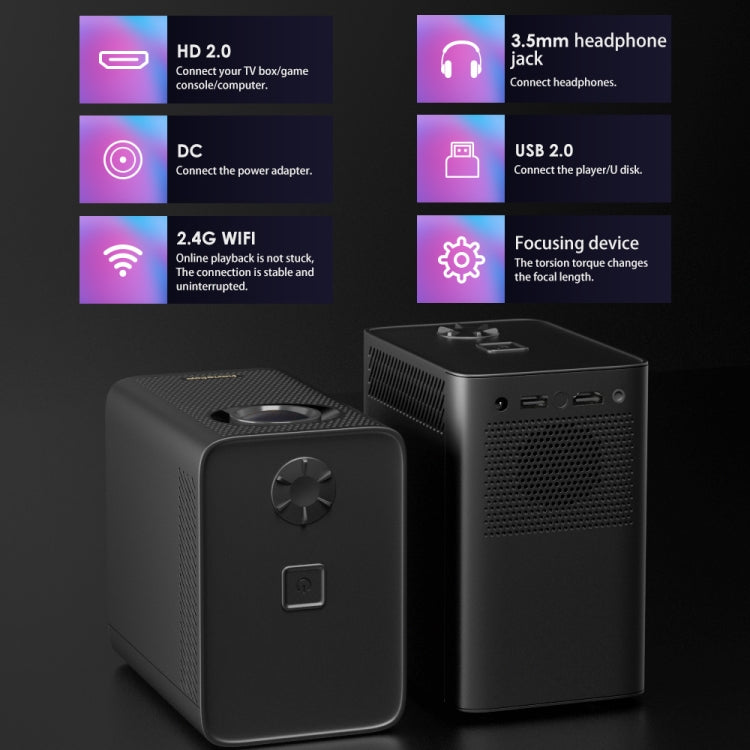 S30 Android System HD Portable WiFi Mobile Projector, Plug Type:EU Plug(Black) - Mini Projector by buy2fix | Online Shopping UK | buy2fix