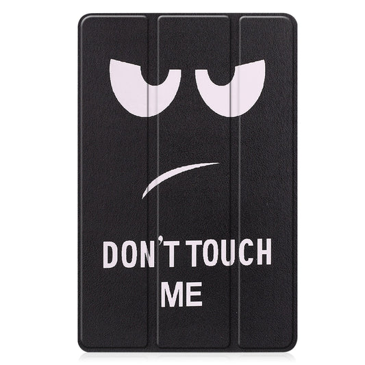 For Nokia T21 Custer Painted 3-Fold Holder Leather Smart Tablet Case(Big Eye Me) - Nokia by buy2fix | Online Shopping UK | buy2fix