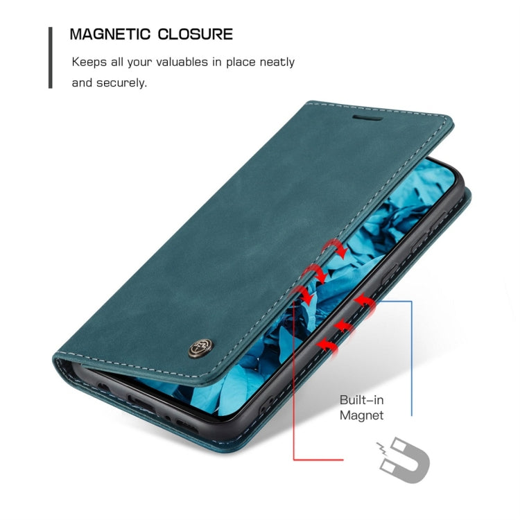 For Galaxy M31 CaseMe-013 Multifunctional Horizontal Flip Leather Case with Card Slot & Holder & Wallet(Blue) by CaseMe