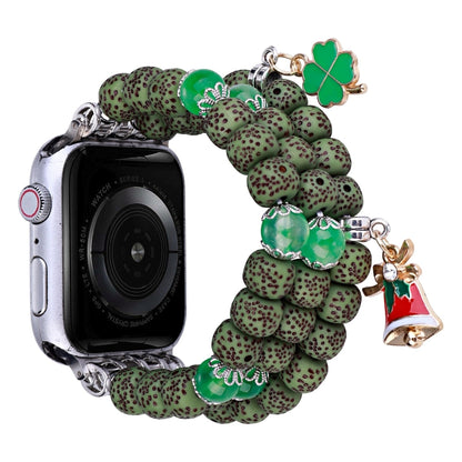 Bodhi Beads Watch Band For Apple Watch Series 9&8&7 41mm / SE 3&SE 2&6&SE&5&4 40mm / 3&2&1 38mm(Green) by buy2fix