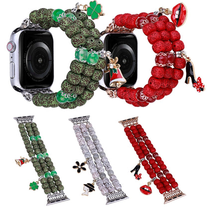 Bodhi Beads Watch Band For Apple Watch Series 9&8&7 41mm / SE 3&SE 2&6&SE&5&4 40mm / 3&2&1 38mm(Green) by buy2fix