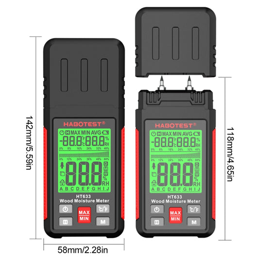 HABOTEST HT633 Portable Multifunctional Digital Display Wood Moisture Detector - PH & Moisture Meter by HABOTEST | Online Shopping UK | buy2fix
