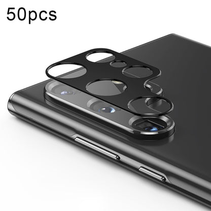 For Samsung Galaxy S22 Ultra 5G 50pcs Integrated Rear Camera Lens Tempered Glass Film(Black) - Galaxy Tempered Glass by buy2fix | Online Shopping UK | buy2fix