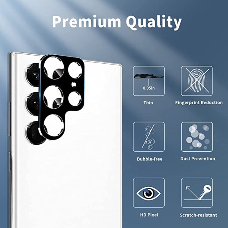 For Samsung Galaxy S22 Ultra 5G 50pcs Integrated Rear Camera Lens Tempered Glass Film(Black) - Galaxy Tempered Glass by buy2fix | Online Shopping UK | buy2fix