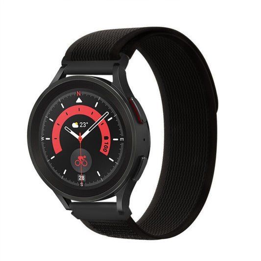 For Garmin Forerunner 255S / Venu 2S 18mm Universal Loop Nylon Watch Band(Black) - Watch Bands by buy2fix | Online Shopping UK | buy2fix