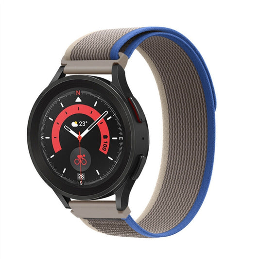 For Garmin Forerunner 255S / Venu 2S 18mm Universal Loop Nylon Watch Band(Blue) - Watch Bands by buy2fix | Online Shopping UK | buy2fix