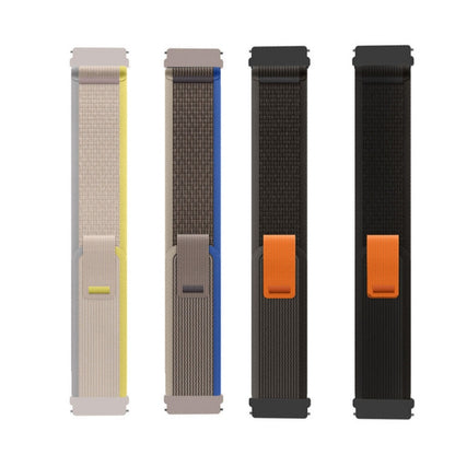 For Garmin Forerunner 255S / Venu 2S 18mm Universal Loop Nylon Watch Band(Black) - Watch Bands by buy2fix | Online Shopping UK | buy2fix