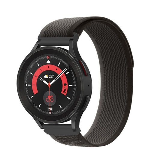 For Garmin Forerunner 255 / 745 Loop Nylon Watch Band(Black Grey) - Watch Bands by buy2fix | Online Shopping UK | buy2fix