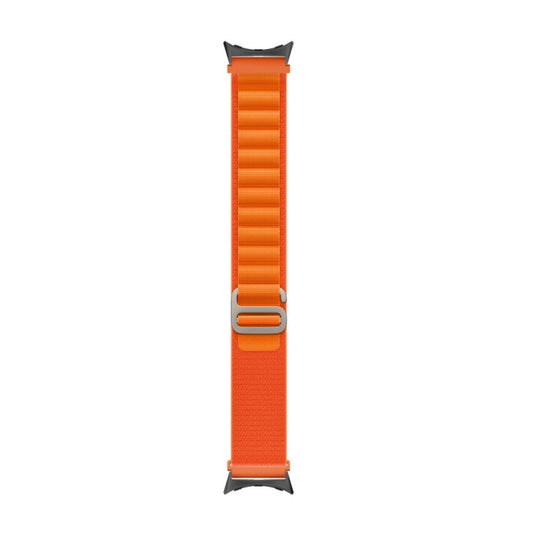 For Google Pixel Watch Nylon Loop Black Connector Watch Band(Orange) - Watch Bands by buy2fix | Online Shopping UK | buy2fix