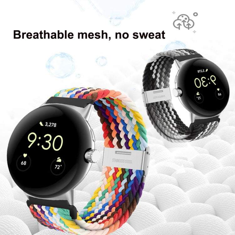 For Google Pixel Watch Metal Buckle Nylon Watch Band(Starlight Color) - Watch Bands by buy2fix | Online Shopping UK | buy2fix