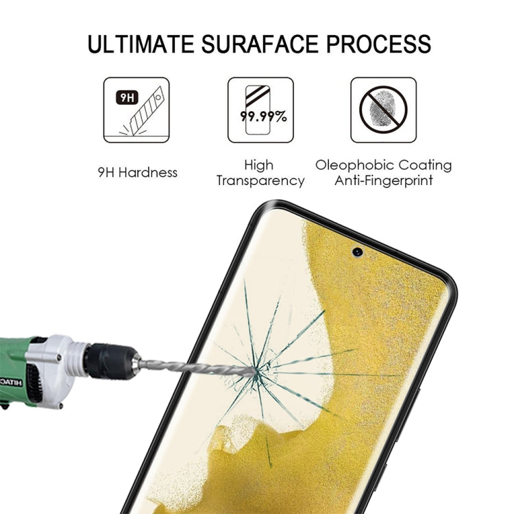 For Samsung Galaxy S23 5G 2pcs 3D Edge Glue Tempered Glass Full Film with 2pcs Aluminum Lens Film Set, Support Fingerprint Unlock - Galaxy S23 5G Tempered Glass by buy2fix | Online Shopping UK | buy2fix