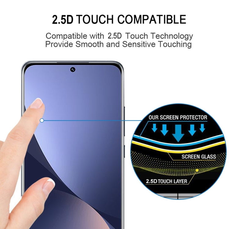 For Xiaomi 12 2pcs 3D Edge Glue Tempered Glass Full Film with 2pcs Lens Film Set by buy2fix