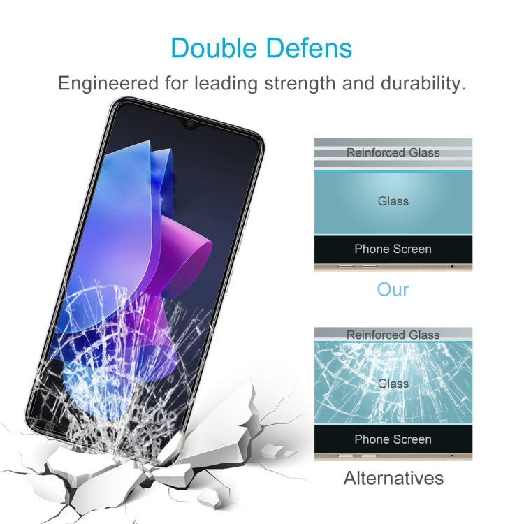 For TECNO Pop 7 Pro 50pcs 0.26mm 9H 2.5D Tempered Glass Film by buy2fix