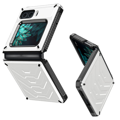For Motorola Razr 2022 All-inclusive Shockproof Folding Phone Case(White) - Motorola Cases by buy2fix | Online Shopping UK | buy2fix
