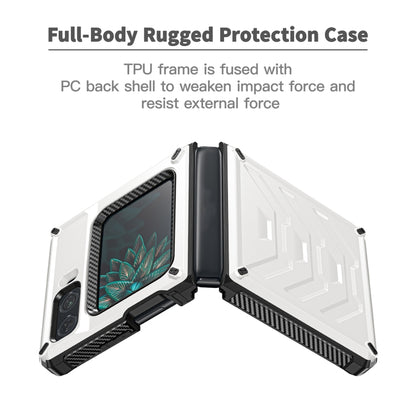 For Motorola Razr 2022 All-inclusive Shockproof Folding Phone Case(White) - Motorola Cases by buy2fix | Online Shopping UK | buy2fix