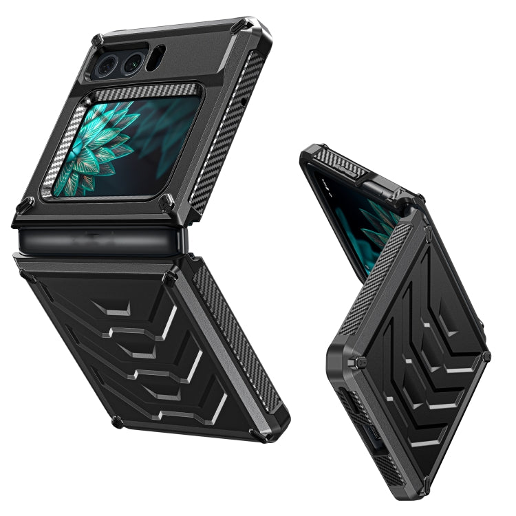 For Motorola Razr 2022 All-inclusive Shockproof Folding Phone Case(Black) - Motorola Cases by buy2fix | Online Shopping UK | buy2fix
