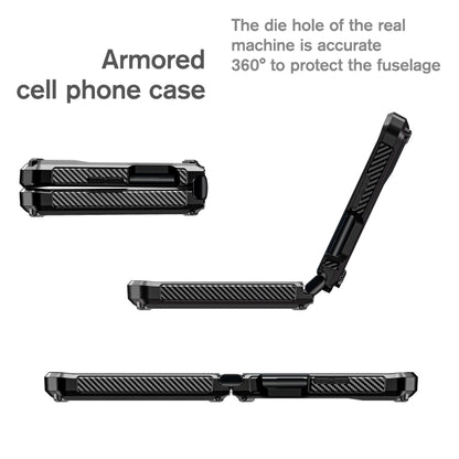 For Motorola Razr 2022 All-inclusive Shockproof Folding Phone Case(Black) - Motorola Cases by buy2fix | Online Shopping UK | buy2fix