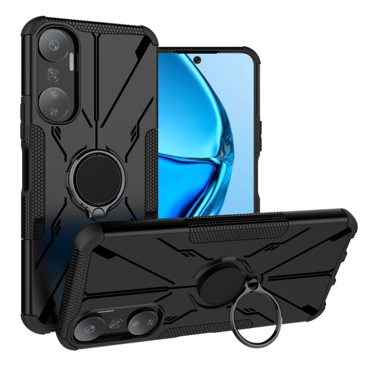 For Infinix Hot 20 4G Armor Bear Shockproof PC + TPU Phone Case with Ring(Black) - Infinix Cases by buy2fix | Online Shopping UK | buy2fix