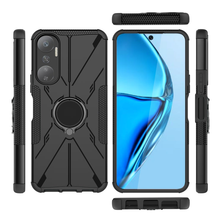 For Infinix Hot 20 4G Armor Bear Shockproof PC + TPU Phone Case with Ring(Black) - Infinix Cases by buy2fix | Online Shopping UK | buy2fix