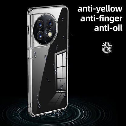 For OnePlus 11 5G Armor Clear TPU Hard PC Phone Case(Matte Black) - OnePlus Cases by buy2fix | Online Shopping UK | buy2fix