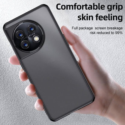 For OnePlus 11 5G Armor Clear TPU Hard PC Phone Case(Matte Black) - OnePlus Cases by buy2fix | Online Shopping UK | buy2fix